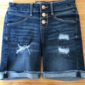 SO Distressed Bermuda Jean Shorts